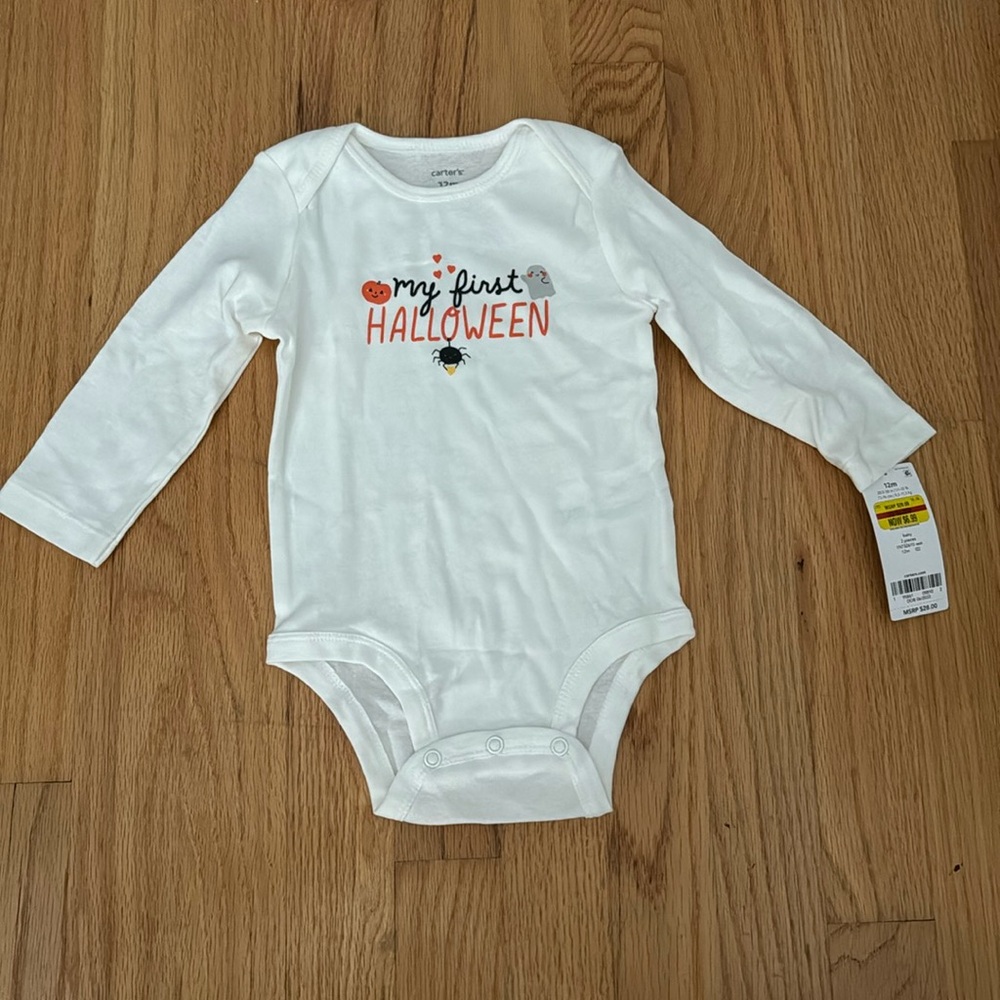 NWT My First Halloween Long Sleeve Onesie